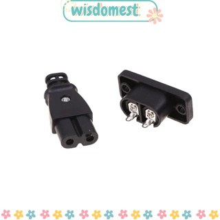 Wisdomest C8 ซ็อกเก็ตพาวเวอร์ ตัวผู้ ปลั๊กตัวเมีย 8 รูป ถอดออกได้ AC 2.5A 250V