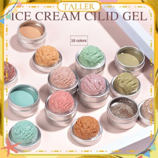 ✧Ready Stcok Blueplace Ice Cream Solid State ยาทาเล็บเจลตบมือ Halo Dye ภาพวาดไล่ระดับกระป๋อง Phototherapy กาวเล็บสำหรับร้านเล็บ TALLER