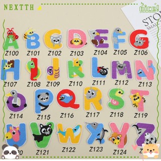 Nextth แผ่นแพทช์ ปักลายตัวอักษร A-Z เหล็ก คุณภาพสูง สําหรับผู้ใหญ่ และเด็ก 52 ชิ้น