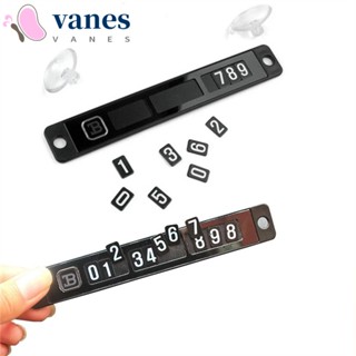 Vanes1 บัตรจอดรถชั่วคราว แบบแม่เหล็ก สีดํา สําหรับตกแต่งรถยนต์