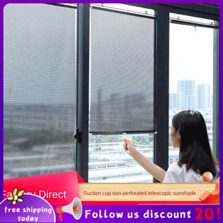 Se7ven✨Roller blinds No-punch curtains Roll-up door curtains Kitchen window anti-peeping blackout curtains Balcony sun shades Blackout sunscreen heat insulation Easy to install