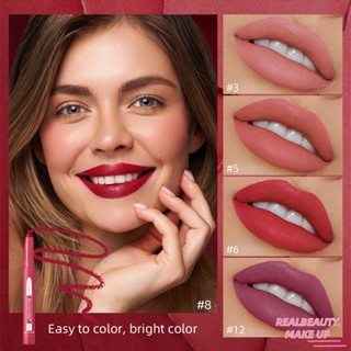 Ibcccndc Twoinone Lip Liner ทนทานกันน้ำ Nondrying Matte ลิปสติกไม่แห้ง Fullbodied Good Ductility Moisturizing ชุ่มชื่น Color Rendering Mirror Velvet Smooth [realbeauty]