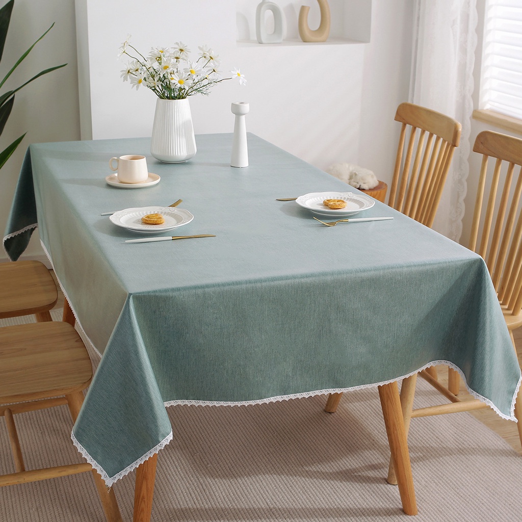 ผ้าฝ้ายลินิน ผ้าปูโต๊ะ กันน้ํา กันน้ํามัน และล้างฟรี ผ้าปูโต๊ะ สีพื้น ร้านอาหาร ผ้าปูโต๊ะกาแฟ