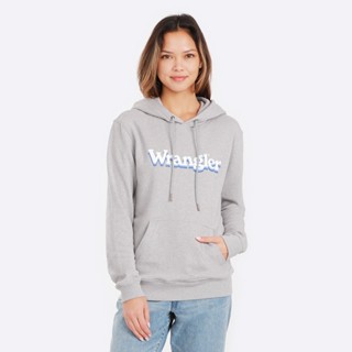 WRANGLER เสื้อคลุมฮู้ดดี้ผู้หญิง รุ่น WR S123WHODN05 สีเทา แรงเลอร์ เสื้อฮู้ดดี้ เสื้อฮู้ดดี้ผู้หญิง