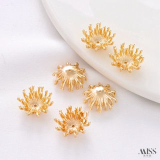 กิ๊บติดผม ประดับลูกปัด ไข่มุก ดอกไม้ หัวใจ สีทอง 14K diy