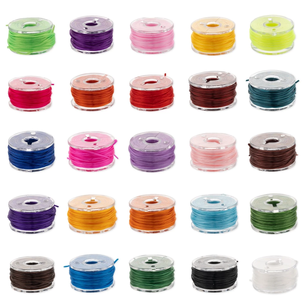 เชือกยางยืด 25 ช่อง 25 สี สำหรับทำเครื่องประดับ สร้อยข้อมือ DIY thumbnail 3