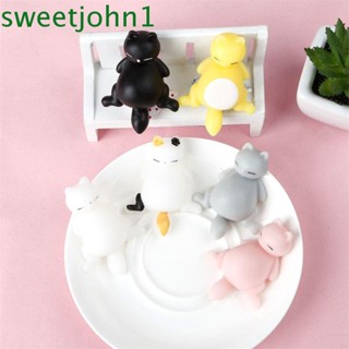 Sweetjohn ของเล่นบีบสกุชชี่ รูปแมวน่ารัก ช่วยบรรเทาความเครียด สําหรับเด็ก