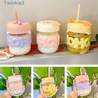 Twinkle ขวดน้ําน่ารัก พร้อมหลอดดูด สําหรับเดินทางกลางแจ้ง กาแฟ นม