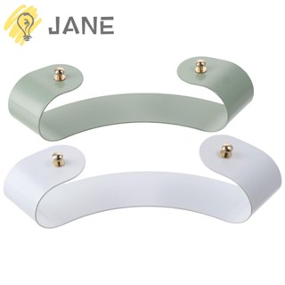 Jane ชั้นวางฝาหม้อ 2 ตะขอ ขนาดใหญ่ สีเขียว สีขาว สําหรับตู้ 2 ชิ้น