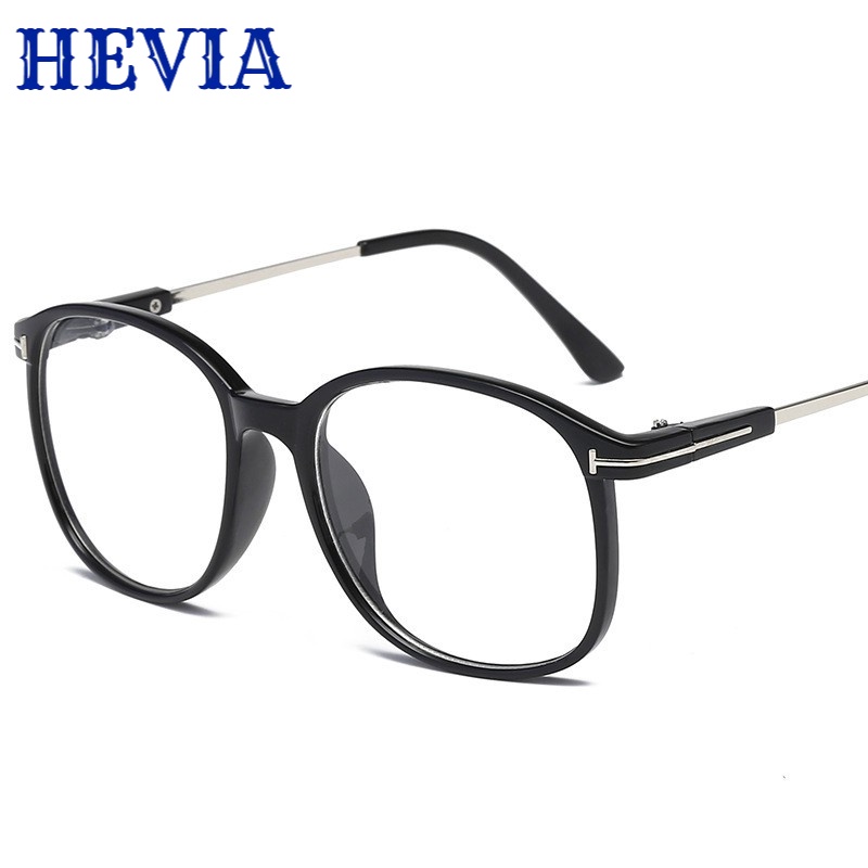 Hevia แว่นตากันแดดป้องกันแสงสีฟ้าเปลี่ยนสีแบบส่องไฟ unisex แว่นตาใสแว่นกันแดดกระจกแบนย้อนยุค FL040
