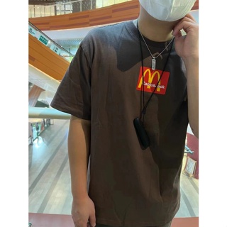 เสื้อยืดแขนสั้น พิมพ์ลาย Travis Scott TS McDonalds สําหรับผู้ชาย และผู้หญิง