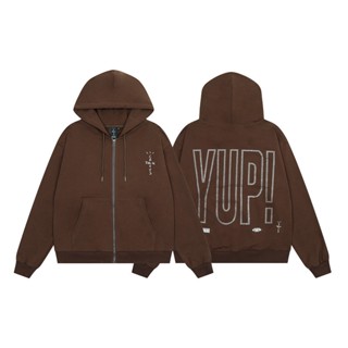 Y/Travis Scott X CACOTUS JACK Jack YUP หมวกเจาะด้วยตัวอักษรเพชร