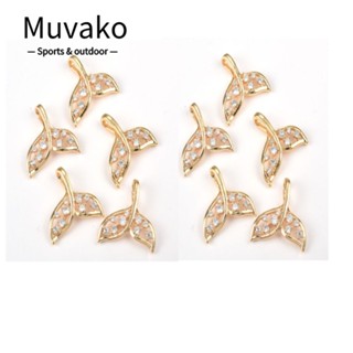 Muvako จี้หางปลา ทองแดง สีทอง DIY อุปกรณ์เสริม