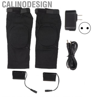 Calinodesign 1 Pair Heated Knee Pads Warm Rechargeable Brace Wrap For Running