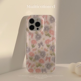 Yiki|เคสโทรศัพท์มือถือแบบนิ่ม TPU ลายผีเสื้อ ดอกไม้ สีน้ํา สําหรับ Huawei P60 Art P60 P50 P40 P30 Pro P40 Lite Mate 60 50 40 30 20 Pro 40 Pro Plus