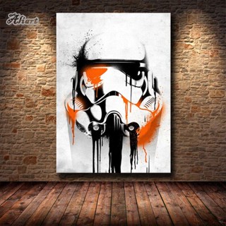โปสเตอร์ผ้าใบ พิมพ์ลาย StarWars Storm Trooper สําหรับตกแต่งผนังบ้าน ห้องนั่งเล่น 1 ชิ้น