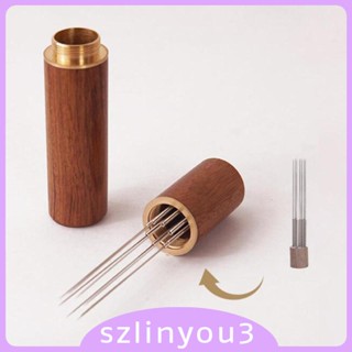 [Szlinyou3] อุปกรณ์บดกาแฟ ด้ามจับไม้ 8 Pins พร้อมขาตั้ง สําหรับคนกาแฟ เอสเปรสโซ่