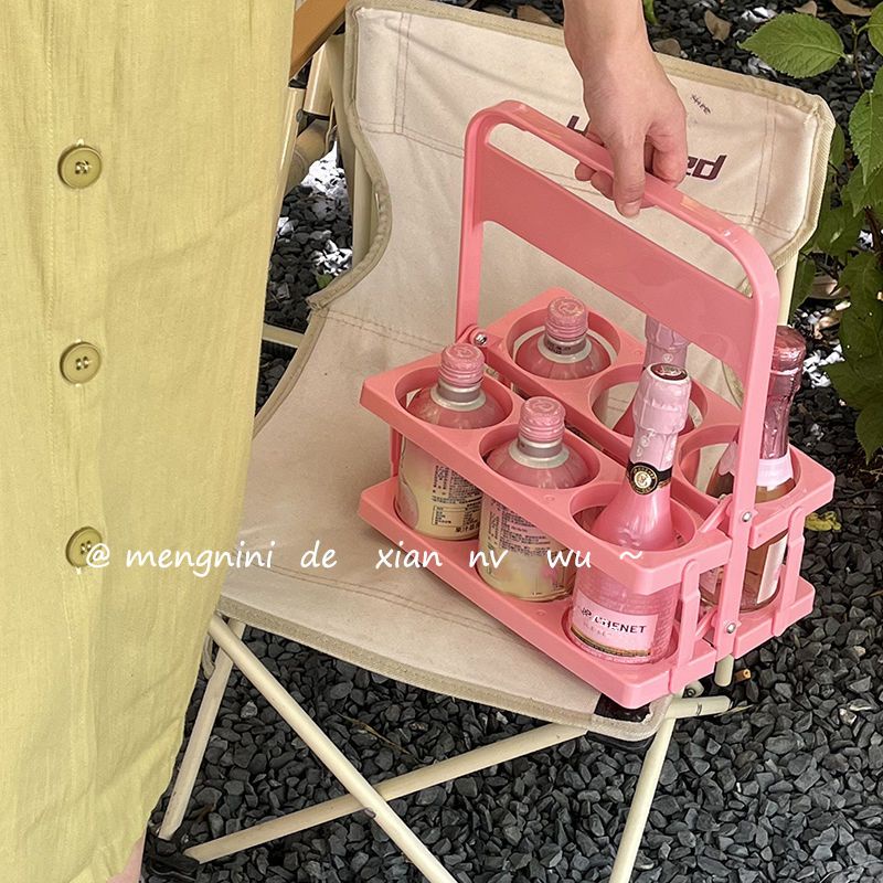 ตะกร้าปิกนิก ใส่แก้วเบียร์ เครื่องดื่ม แคมป์ พับได้AN-22