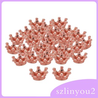 [szlinyou2] จี้มงกุฎน่ารัก 3D สําหรับทําเครื่องประดับ สร้อยคอ DIY 50 ชิ้น