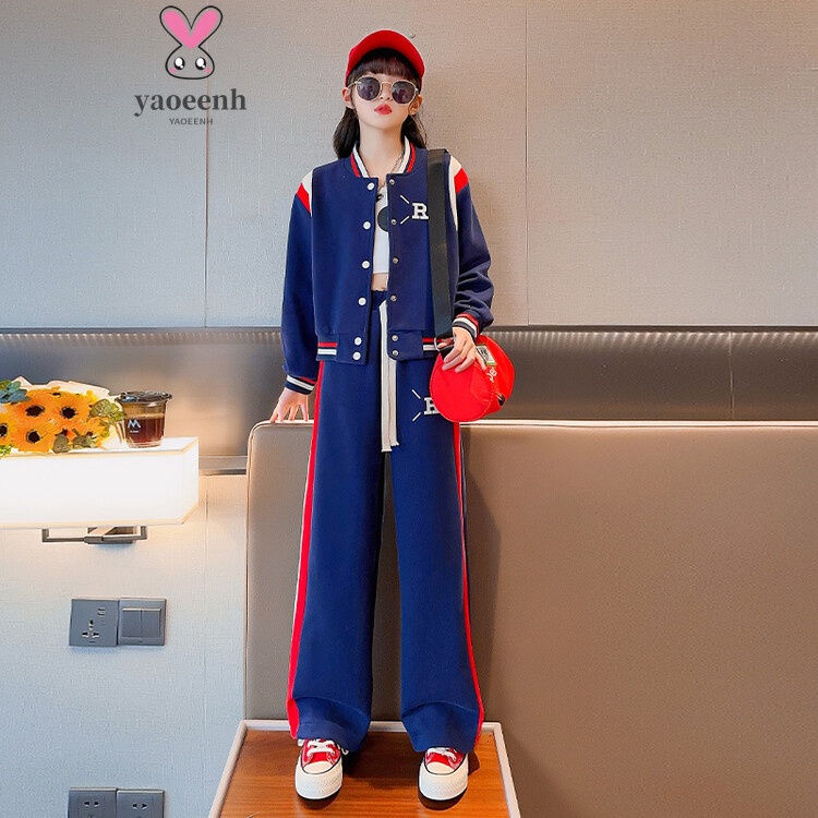 【YAOEENH】เสื้อคาร์ดิแกนลําลอง ขนาดใหญ่ 120-170 ซม. แฟชั่นฤดูใบไม้ผลิ และฤดูใบไม้ร่วง สไตล์เกาหลี สําหรับเด็กผู้หญิง พร้อมส่ง