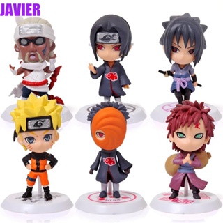 Javier โมเดลฟิกเกอร์นารูโตะ Gaara Obito Itachi Kakashi 6 ชิ้น ต่อล็อต