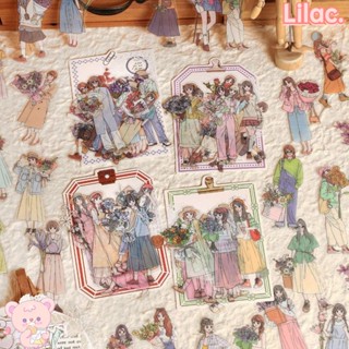 Lilac สติกเกอร์ PET หลากสี สําหรับตกแต่ง DIY 120 ชิ้น