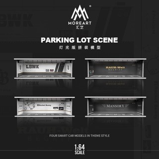 Moreart โมเดลรถยนต์ 1:64 LBWK RWB Rocket Bunny Mansory Garage พร้อมไฟแสดง