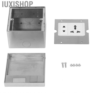 Iuxishop Embedded Floor Socket  Multi Ports Receptacle AC250V 4000W Stainless Steel Panel with Junction Box for Household Use