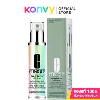 Clinique Even Better Clinical Radical Dark Spot Corrector + Interrupter 50ml คลีนิกข์ เซรั่มลดรอยสิวและรอยดำ.