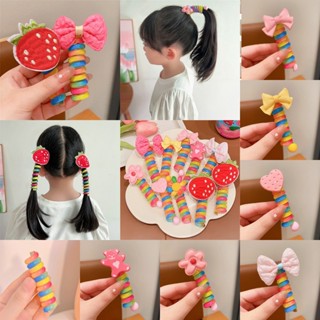 2023 Fashion Rainbow Hair Tie Elastic Hair Curly Headband Women Hair Ties Girls Hair Accessories