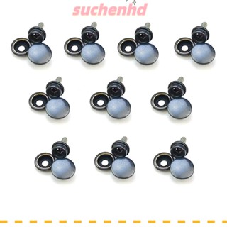 Suchenhd ชุดสกรูกระจก ทองเหลืองบริสุทธิ์ พร้อมฝาปิด สไตล์วินเทจ 10 ชิ้น