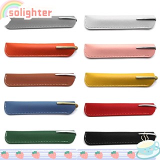 SOLIGHTER เคสหนัง PU สําหรับใส่ปากกา 2 ชิ้น