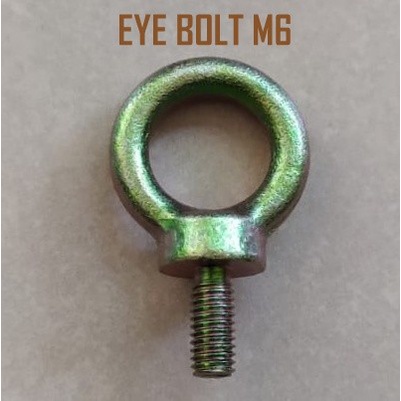 MATA M6 YELLOW EYE BOLT PITCH 1.00 BOLT 10 / YELLOW ROUND HOOK HANGING EYE BOLT