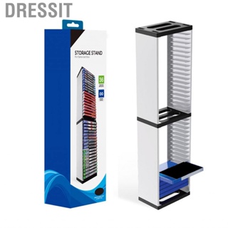 Dressit Double Video Game Storage Tower  Space Saving Rack ABS Easy To Assemble Store 36 Discs for