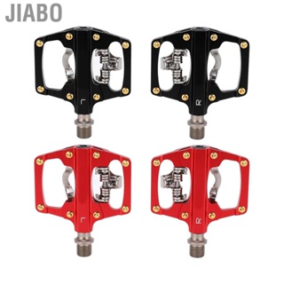 Jiabo Dual Platform Bike Pedals  Multi Use  Scratch Non Slip High Strength Flexible Bicycle Sealed Clipless with Cleats for Cycling