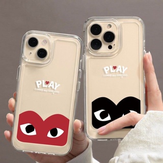 เคสโทรศัพท์มือถือแบบใส กันกระแทก ลายหัวใจ สําหรับ iPhone xr xs max 11 12 13 14 15 pro max 11promax 13promax 14promax 14plus 12pro 13pro 7 8plus