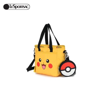 Lesportsac LeSportsac ใหม่ กระเป๋าสะพายไหล่ กระเป๋าถือ ลายโปเกม่อน สไตล์ปิกาจูน่ารัก