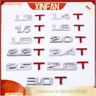 Xinfan สติกเกอร์ฉลากโลหะ 3D 1.8T 1.5T 2.0T V6 4WD สําหรับติดตกแต่งรถยนต์