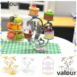 Valour ชั้นวางเค้ก สเกล 1:12 สีทอง สีเงิน อุปกรณ์เสริม สําหรับบ้านตุ๊กตา