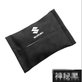 SUZUKI LOGO tissue box swift sport JIMNY Ignis Grand Vitara Kizashi car seat back strap hanging universal Alcantara tissue bag