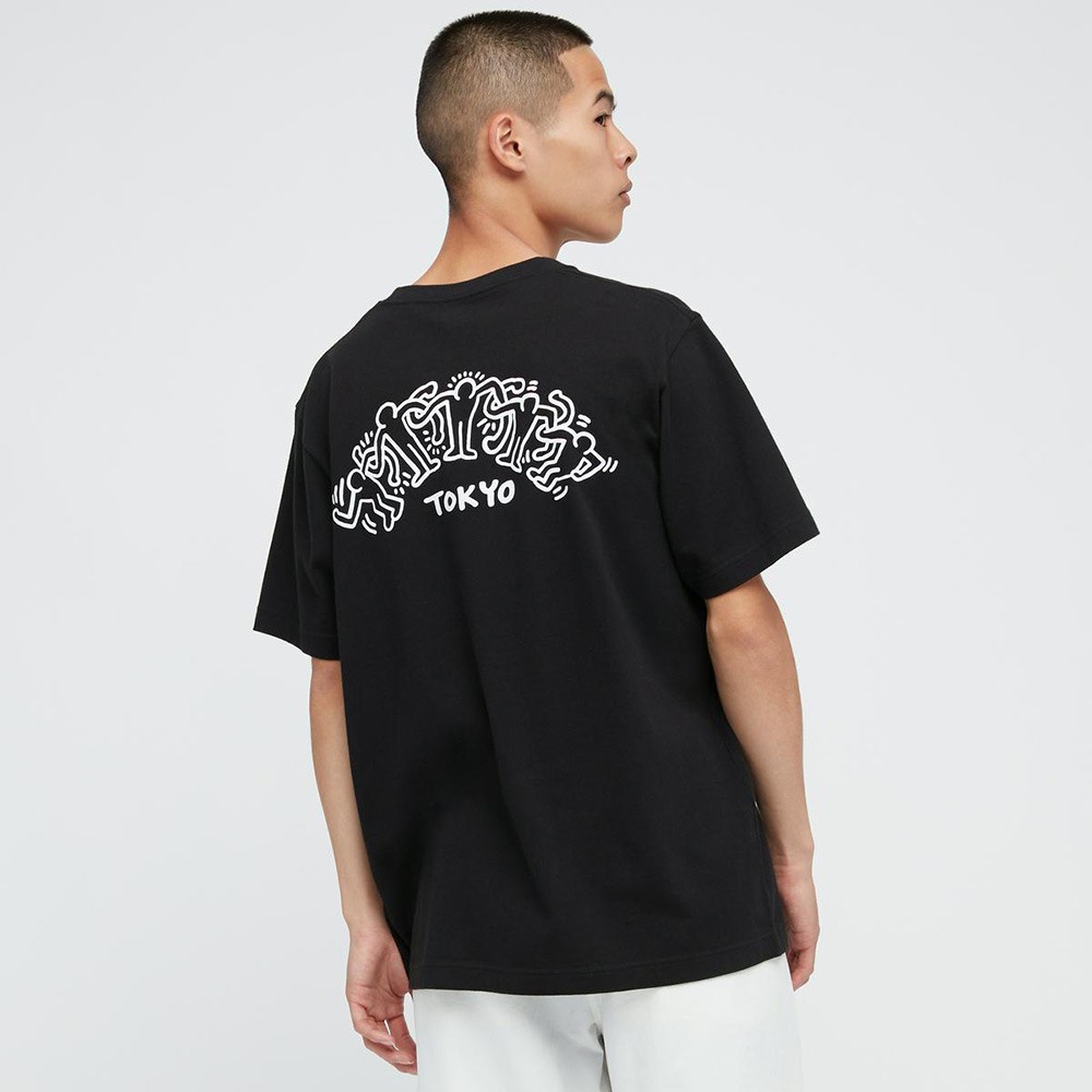 [การเลือกบูติก]  เสื้อยืด พิมพ์ลาย Keith Haring X Tokyo แฟชั่นสําหรับผู้ชาย และผู้หญิง