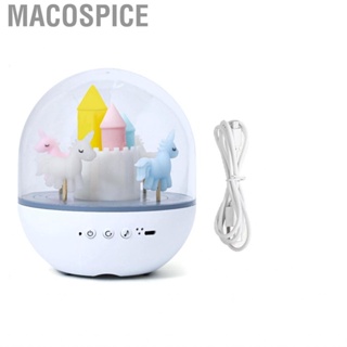 Macospice Carousel Projector Light  Idea Present Free Rotating Night Lamp Colorful Lighting Beautiful Design for Home