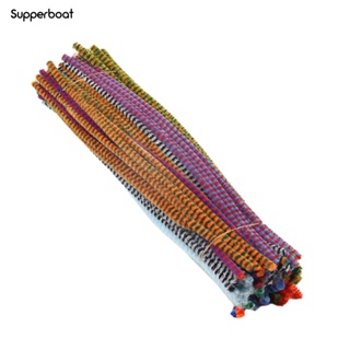 Supperboat Chenille ชุดก้านทําความสะอาดท่อ สีสันสดใส สําหรับงานฝีมือ Diy 100 ชิ้น