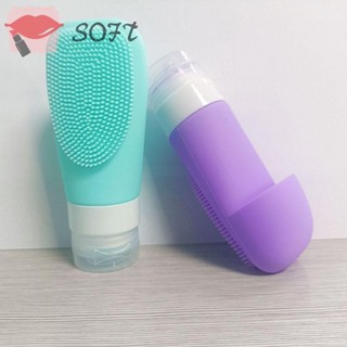 Softness กระปุกใส่ครีม โลชั่น แชมพู เจลอาบน้ํา แบบบีบ แบ่งช่อง เรียบง่าย สําหรับเดินทาง