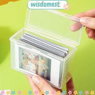 Wisdomest กล่องพลาสติกใส ขนาดเล็ก สําหรับใส่จัดเก็บรูปภาพ บัตรสะสม ไอดอล Kpop Albumes 2 ชิ้น