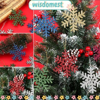 Wisdomest เกล็ดหิมะพลาสติก 10 ซม. สําหรับตกแต่งคริสต์มาส ฤดูหนาว 6 ชิ้น