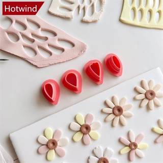 Hotwind แม่พิมพ์ตัดดินโพลิเมอร์ รูปกลีบดอกไม้ สําหรับทําเครื่องประดับ ต่างหู DIY A5P5 4 ชิ้น ต่อชุด