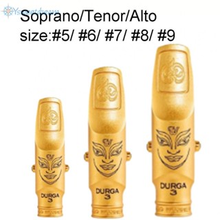 ปากเป่าแซกโซโฟน โลหะ พร้อมคลิปลิ้น สําหรับ Tenor Soprano Alto Sax ขนาด 56789