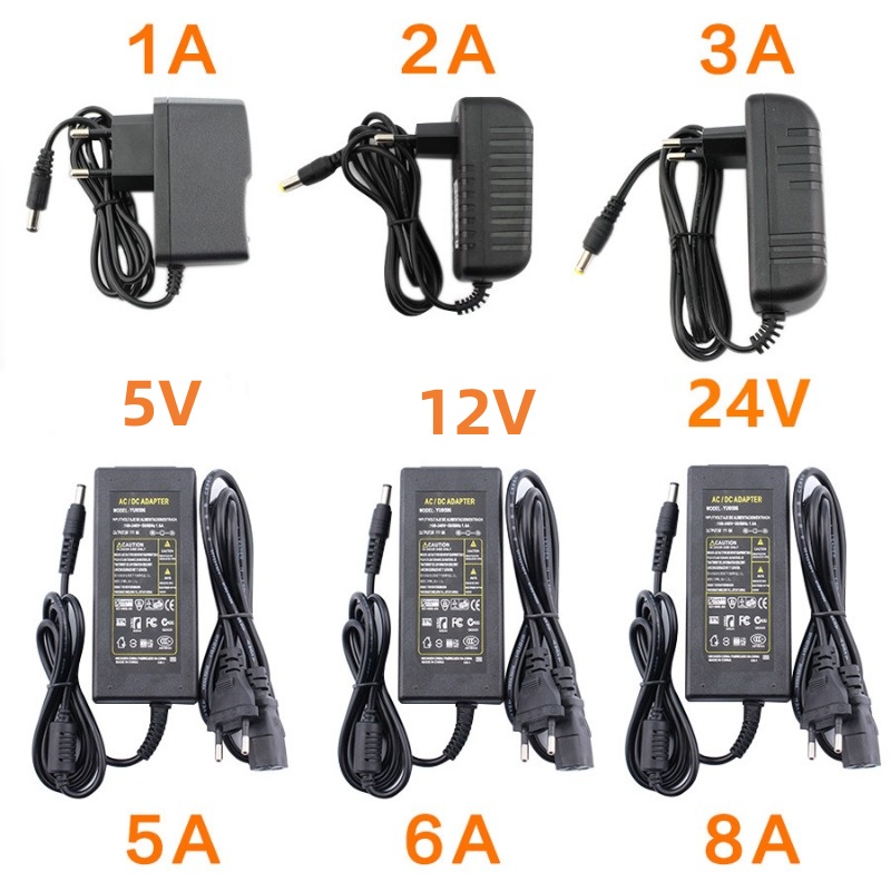 อะแดปเตอร์พาวเวอร์ซัพพลายไดรเวอร์ LED DC5V DC12V DC24V DC12V 5V 24V 1A 2A 3A 5A 6A 8A 10A AC110V 220