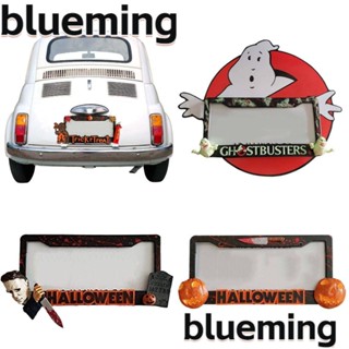 Blueming2 กรอบป้ายทะเบียนรถยนต์ แบบสเตนเลส ทนทาน สําหรับฮาโลวีน